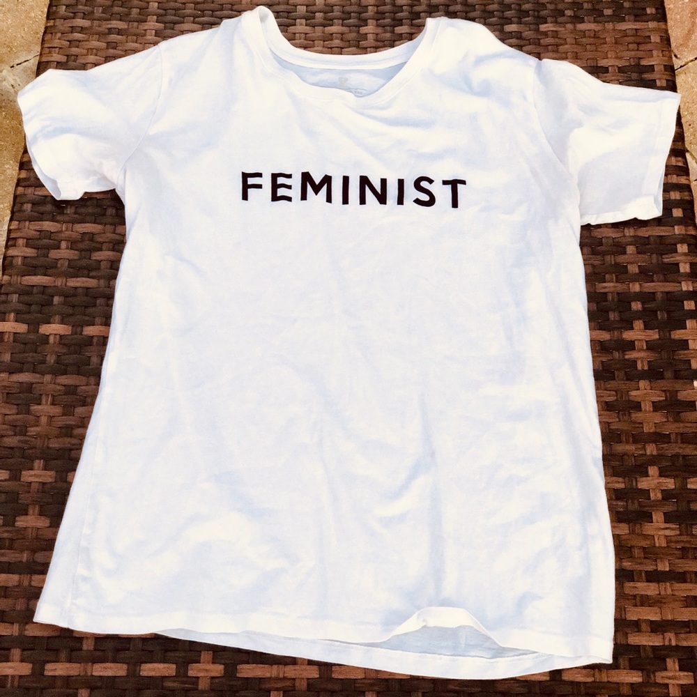 white feminist shirt